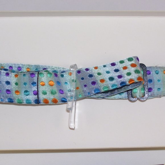 St. Patrick Blue Polka dot Bow Tie Hank Flower Set - Picture 3 of 8